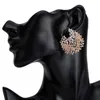 Kaimei 2018 neue Bestseller Luxus elegant übertrieben große Hochzeit voller Diamant Silber Ohrring Ohrringe Schmuck-Set