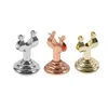 Oggetti decorativi Figurine 1 5 8" Segnaposto per matrimonio Portacarte da tavolo Tavolo in metallo Supporto per etichetta Clip a doppio braccio Morsetto Base rotonda Argento 230628