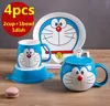 Milk Ceramics Cup Doraemon Glass Morning Tea Cup Bowl Dish Juice Water Coffee Mug Funny Kitchen Drinkware Girls Gift Dinnerware L230620