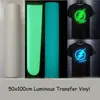 Plotter kostenloser Versand hoher Qualität 50 cmx100 cm T -Shirt Luminous PU -Wärmeübertragung Vinyldruck Schnittplotter Wärmeeisen Eisen Ein auf