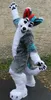 2023 NoW długi futra futrzarka szary wilk husky pies lis fursuit maskotka fantazyjna sukienka na imprezę Halloween kostiumów rozmiar dla dorosłych