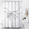 Shower Curtains Small Fresh Curtain Bathroom Fabric Waterproof Polyester Decor with Hook 230628