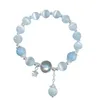 Bärade designarmband Star Butterfly Opal Aquamarine Moonstone Crystal Womens Armband For Girl Ladies Luxury Elastic 8mm Bead Cha Ota5m