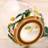 Estilo aristocrático europeu Caneca de vidro esmaltado Xícara de chá Caneca de café Flores amarelas Flor pintada Copos de água Canecas de vidro transparente L230620
