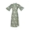 Etnische Kleding Moderne Chinese Cheongsam Qipao Vrouwen Shanghai Tang Casual Chiffon Jurk Retro Vintage Meisjes TA1445