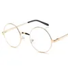 Eyeglass Frame RBRARE Oversized Round Glasses Silver Metal Vintage Sexy Circle Brand Designer Huge Big Nerd Eyeglasses Women 230628