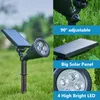 Solar Outdoor LED Spot Light 4led 7led, wide angle adjustable head, landscape decorative Solar Pathway Light for garden patio backyard yard lawn driveway