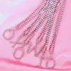 Pendant Necklaces a z Custom Rhinestone Tennis Chain Letter Necklace for Women Men Hiphop Jewelry Alphabet Choker Wholesale 230613