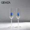 Taças de Vinho GIEMZA Taças de Rosas para Champanhe Taças de Casamento Taças Copones Flor Feita à Mão Calici Vino com Gravação 230627