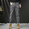 Men's Jeans designer Smoky gray autumn and winter jeans for men's casual versatile youth European brand long pants KCKH