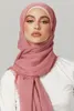 Sjaals Moslim Vrouwen Crinkle Hijab Sjaal Zacht Effen Katoen Hoofd Tulband Sjaals En Wrap Vrouw Sluier Bandana 175 70CM