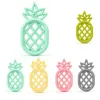 Silicone Ananas Dentition Jouet De Dentition Sans BPA Silicone Pendentif À Mâcher Perle Ananas Dentition Sucette Chaîne Pendentif Sensory Chewab