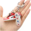 Keychains Lanyards Fashion Brand Basketball Chaussures TRENDY 37 styles PVC Sport Chaussure Key Chain mignon Mini Keychain Classic Accessoires DH7i1