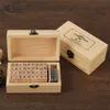 Other Office School Supplies 36 Pcs Vintage Wooden Rubber Alphabet Letter Number Stamp Set With Ink Pad Multipurpose Diy Diary Cards Stamps Box 230627