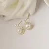 Boucles d'oreilles ESSFF Simulation perle couleur or pour les femmes prévenir les Allergies strass cristal boucles d'oreilles bijoux de mode 2023