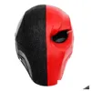 Máscaras de festa Arrow Deathstroke Cosplay Mask - Terminator Resin Fl-Face Halloween Masquerade Costume Prop With Death Knell Design Drop Dhicu