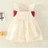 Robes de fille bébé fille robe d'été enfant douce princesse fête infantile mariage enfants vêtements cadeau d'anniversaire nœud papillon Bebe 230627