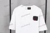 xinxinbuy Мужская дизайнерская футболка 23ss love Кожаная этикетка с карманом поло с коротким рукавом хлопок женская желтая черная белая XS-XL