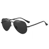 Hot trendy pilot sunglasses outdoor polarized sun protection metal frame men's driving fishing HD sunglasses