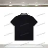 Xinxinbuy Men Designer Tee Tシャツ23SSレターフラワー刺繍ポロ短袖コットン女性イエローブラックホワイトXS-2XL