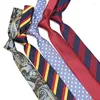 Bow Ties à cravate masculine Luxury Jacquard mode Slim Coldie Stripe for Men Business Wedding Forme Neck Dress Shirt décontracté Gravata
