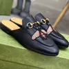 Tasarımcı kadın erkek Princetown terlik Pembe kanvas siyah beyaz deri ten rengi süet katır lüks ayakkabılar büyük boy 35-44 01