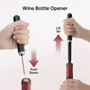 Vinglasögon Lufttryckskorkar Cork Remover Pump Bottle Opener Säkerhet Portabelt rostfritt stål 230627