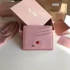 Mode-ontwerper dames handtas leer effen kleur Love change korte portemonnee Dames originele doos kaarthouder lederen handkaart tas