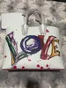 Vrouwen luxe Big Bags Platfor doodling designer handtassen bakken samengestelde handtas lederen portemonnee schoudertas