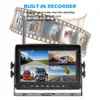 S Wireless Car Monitor AHD 4 Split Car Screen Recorder DVR med fordons bakvy Omvänd säkerhetskopiering WiFi Camera för Truck Bus RV L230619