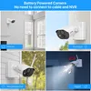 ZOSI Wireless Security IP Camera Battery or Solar Powered Rechargeable 1080P HD Enhanced WiFi Camera PIR إنذار PIR مانع لتسرب الماء L230619