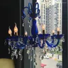 Люстры в стиле ар-деко, синее кафе-бар, хрустальное освещение, домашнее ежедневное освещение, столовая, лампа для современной лампы