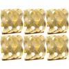 Table Cloth 6 Pcs Metal Woven Napkin Rings El Buckle Adornment Decor Home Round Dining Room Fine