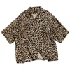 Men's Dress Shirts KAPITAL Men And Women Shortsleeved Shirt 23SS Summer Vintage Leopard Print Japanese Style Fashion Turndown Collar Casual Tops 230628