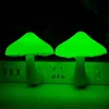 Luzes noturnas LED em forma de cogumelo Decoração de banheiro automática Lâmpadas de parede Sensor de controle de luz Luz de quartoHKD230629