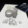 925 스털링 실버 Iced Out d 컬러 Moissanite Cuban Ring 남성용 고급 힙합 Vvs 다이아몬드 손가락