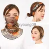 Bandanas Spring Summer Chiffon Neck Collar Scarf Women Head Thin Sunscreen Variety Liten Silk Anti-UV Scarf Mask Multi-Function Scarf X0628