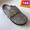 Designer-Hausschuhe, gemütliche flache Komfort-Clog-Mule-Slides für Damen, Bom Dia-Sandalen, Clogs, Plateau-Slipper, Damen-Slipper aus Leder und Wildleder, Taupe-Slipper, modische Strandsandale