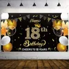 Подарочная упаковка Happy 18th Birthday Backdrop Banner Cheers to 18 Years Background Banner Decors Праздничные атрибуты Крытый Открытый Po Booth Реквизит 230627