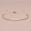 Strand Go2Boho Delicate Gold Plated Miyuki Beaded Small Bracelet Freshwater Pearl Friendship Simple Jewelry Girls Gift Summer Beach