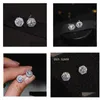 Stud Real 925 Sterling Sier Round Cut White Topaz Cz Diamond Gemstones Party Women Bridal Earring Drop Delivery Jewely Earri Dhyl0