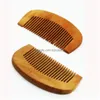 Brosses à cheveux Naturel à dents larges en bois de pêche No-Static Mas Peigne en bois d'acajou Peut graver le logo Drop Delivery Products Care Styling Dhevn