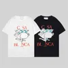 Créateur masculin T-shirt Casablanc T-shirt Fashion Hommes T-shirts décontractés Homme Vêtements Street T-shirts Tennis Club Shorts Cloth