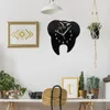 Wall Clocks Tooth Shaped Clock Digital Decor Decoration Bedroom Mirror Vintage Style Acrylic Decorative Office