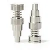 양극 처리 된 다채로운 6 in 1 Domeless 티타늄 네일 티타늄 의료 GR2 손톱 10mm 14mm 및 19mm 남성 및 여성 공동 범용 및 편리한 Dab Rigs