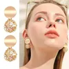 Online Customization Holographic Geometric Shape Iron Wire Hollow Ball Earrings Studs Wholesale Travel Jewelry