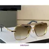 2023 Óculos de sol vintage quadrados Óculos de sol femininos Designer de moda Shades Luxo Golden Frame UV400 Gradient Mach Six DITA YZ3K LBLK