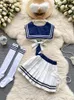 Платье из двух частей SINGREINY JK Uniform Sweet Erotic Suit Sailor Collar Straps Short TopsPleated Skirt Lingerie Fashion Sexy 4 Pieces Sets 230627