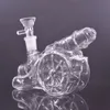 1pcs 아트웍 장식 포병 유리 오일 버너 봉 14mm 여성 버블 러 흡연 파이프 Heady Dab Rig Bong Hookahs Downstem 유리 오일 버너 파이프