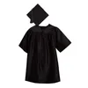 Tench Coats Kinder-Abschluss-Bachelor-Kleid, Hut-Set, glänzendes Gewand, bezaubernde Schuljacke für Jungen, Kinder-Straßenmantel